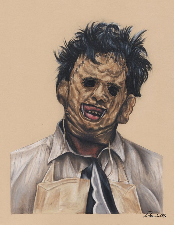 Leatherface texas chainsaw portrait print