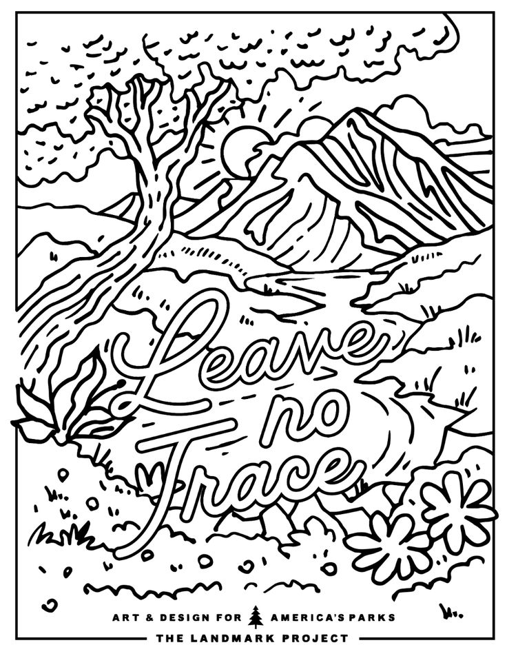 Leave no trace coloring page cub scout activities camping coloring pages girl scout activities