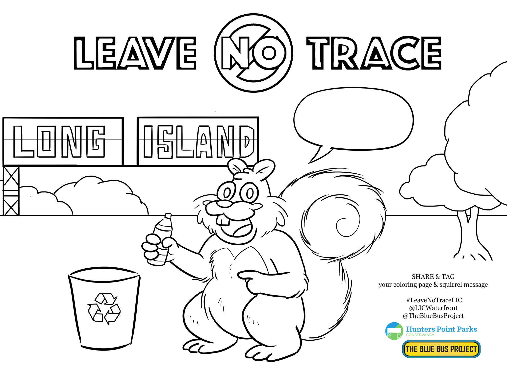 Leave no trace coloring pages â hunters point parks conservancy