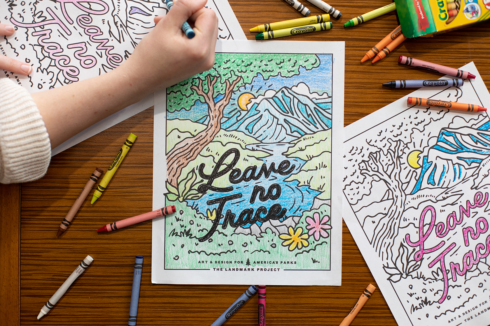 Leave no trace coloring page â the landmark project