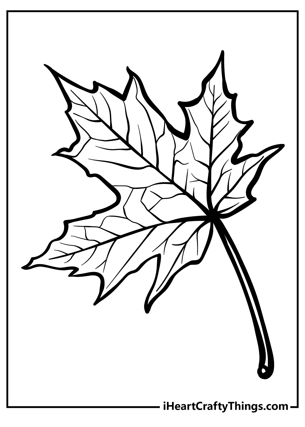 Leaf coloring pages free printables