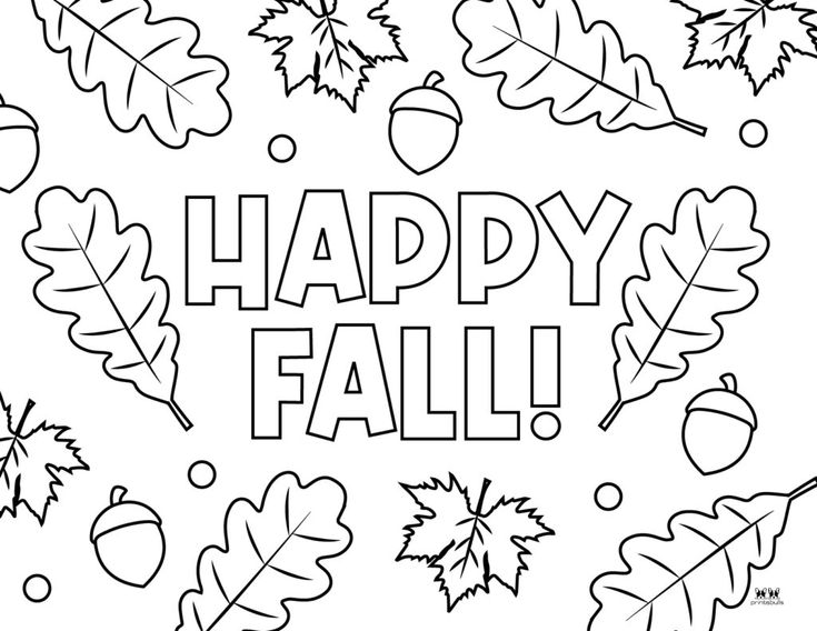 Printable leaf coloring page