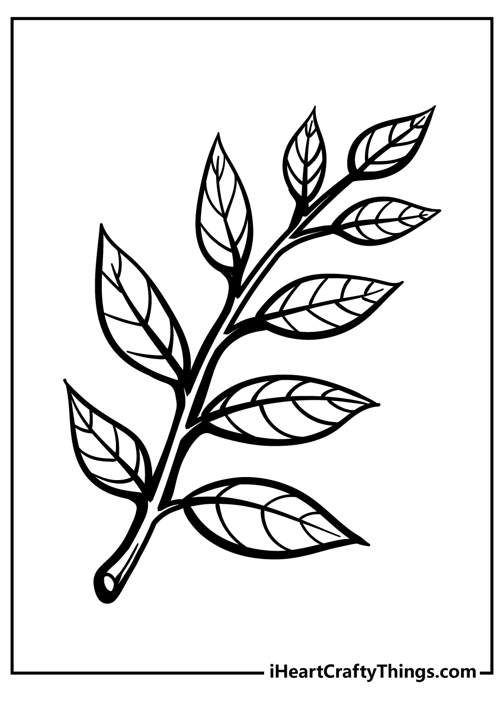 Leaf coloring pages free printables