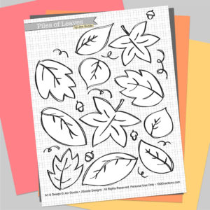 Leaf coloring page