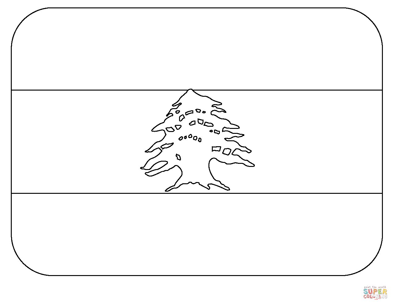 Flag of lebanon emoji coloring page free printable coloring pages