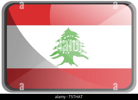 Lebanese flag vector illustration on a white background stock vector image art