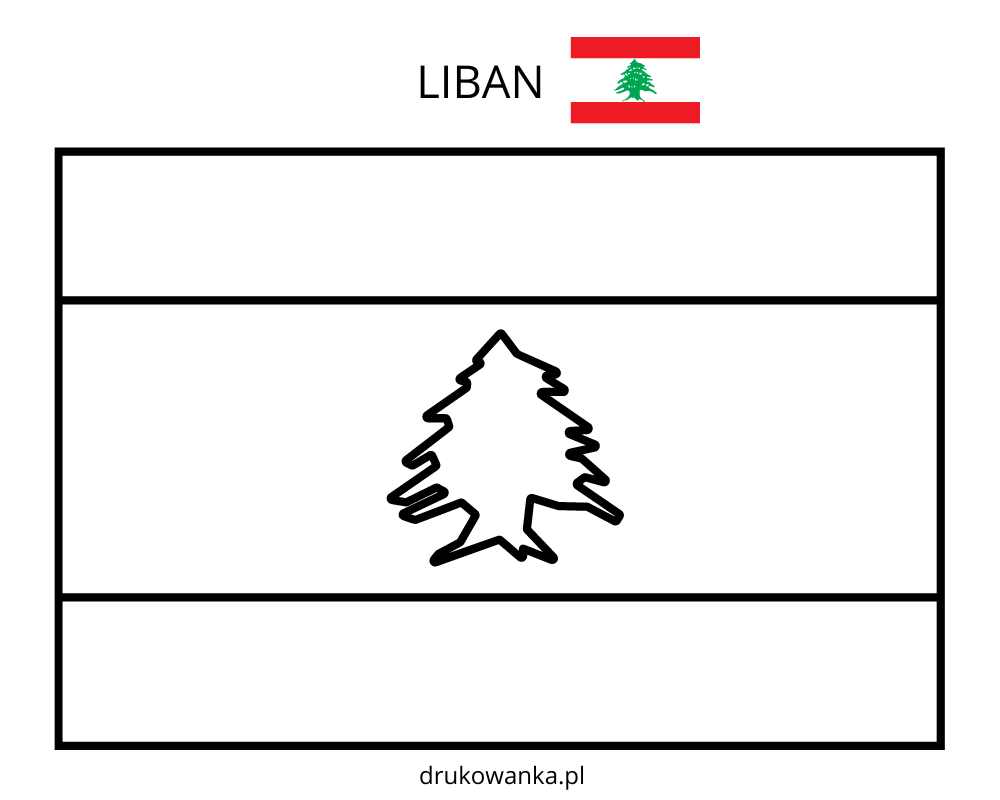 Lebanon flag coloring book to print and online