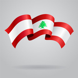 Lebanese flag vector images over