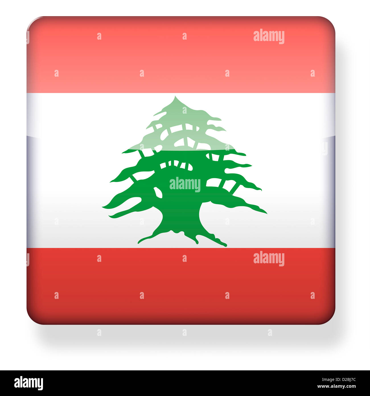 Lebanese flag cut out stock images pictures