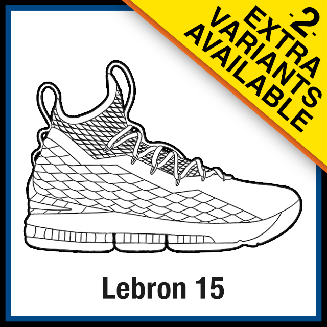 Nike lebron sneaker coloring pages