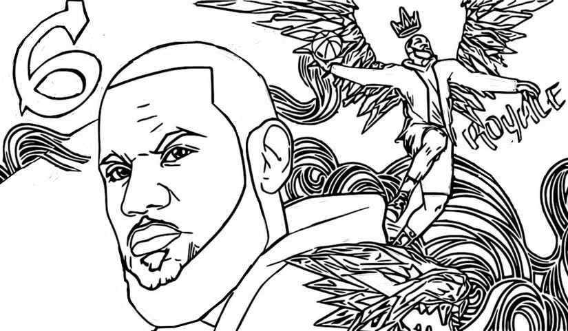 Coloring page fortnite season invasion lebron james