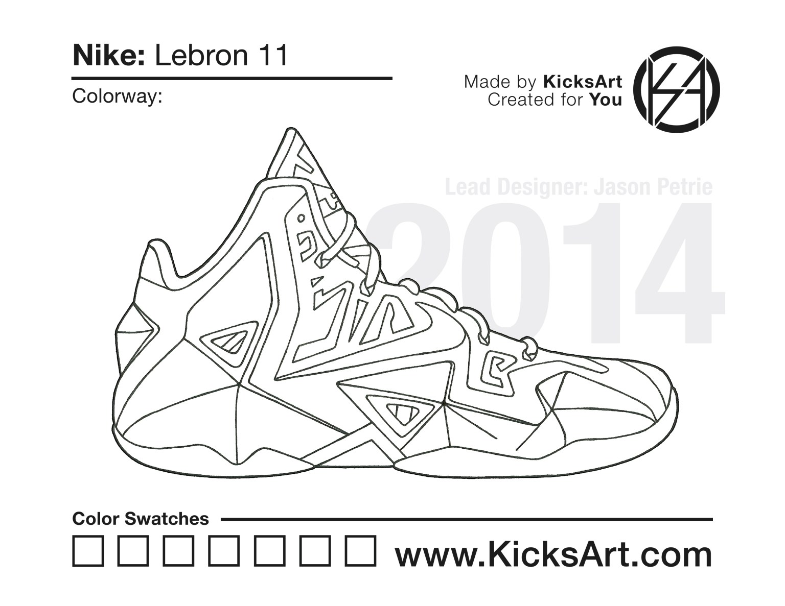 Nike lebron sneaker coloring pages