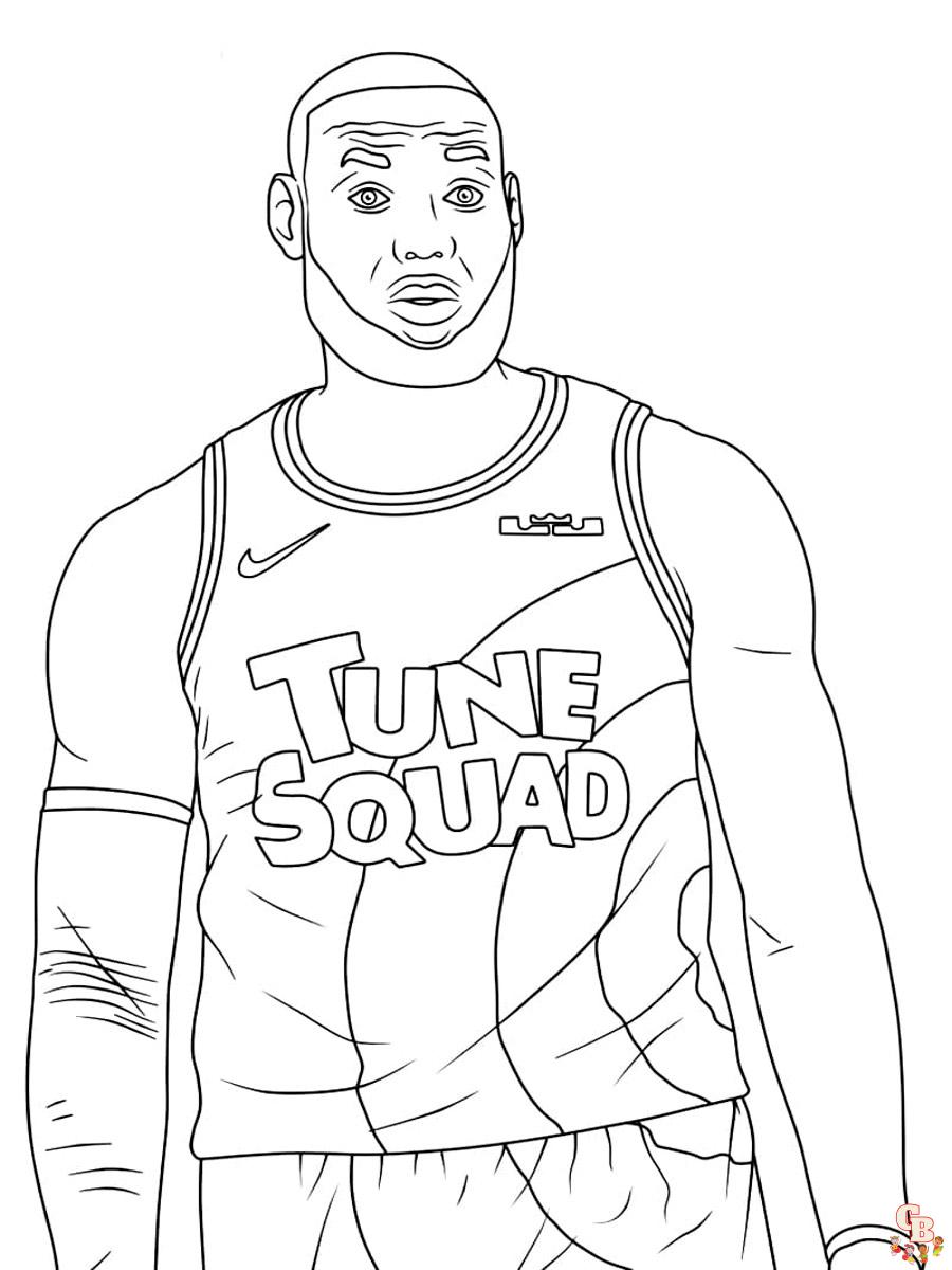 Exciting lebron james coloring pages for kids