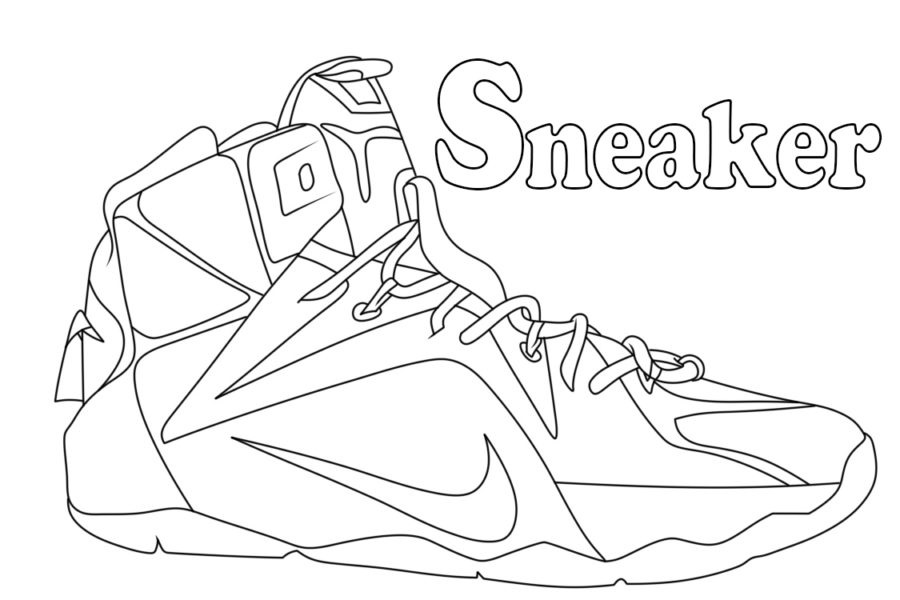 Sneaker coloring pages by coloringpageswk on