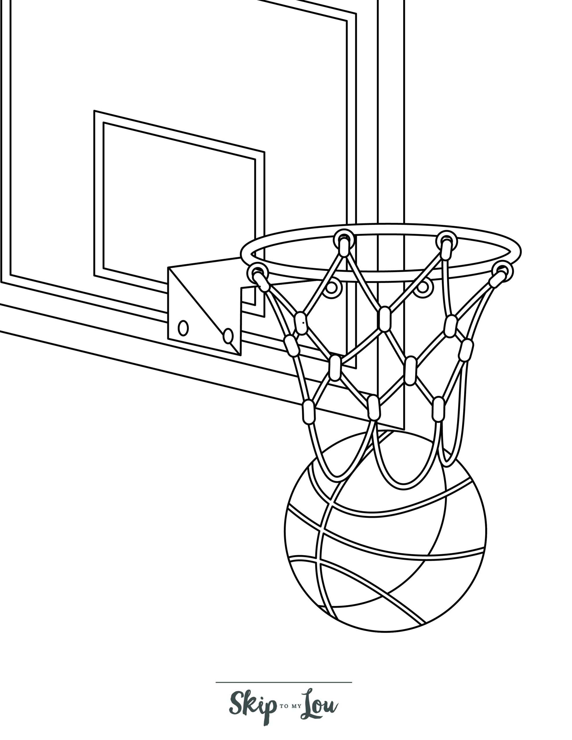 Basketball coloring pages