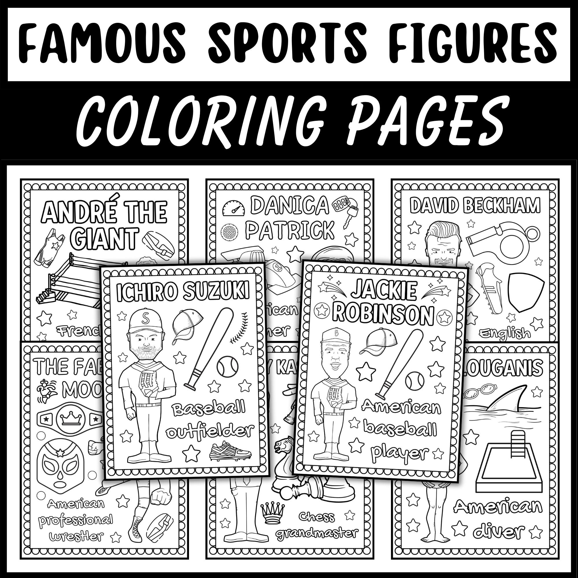 Famous sports figures coloring pages