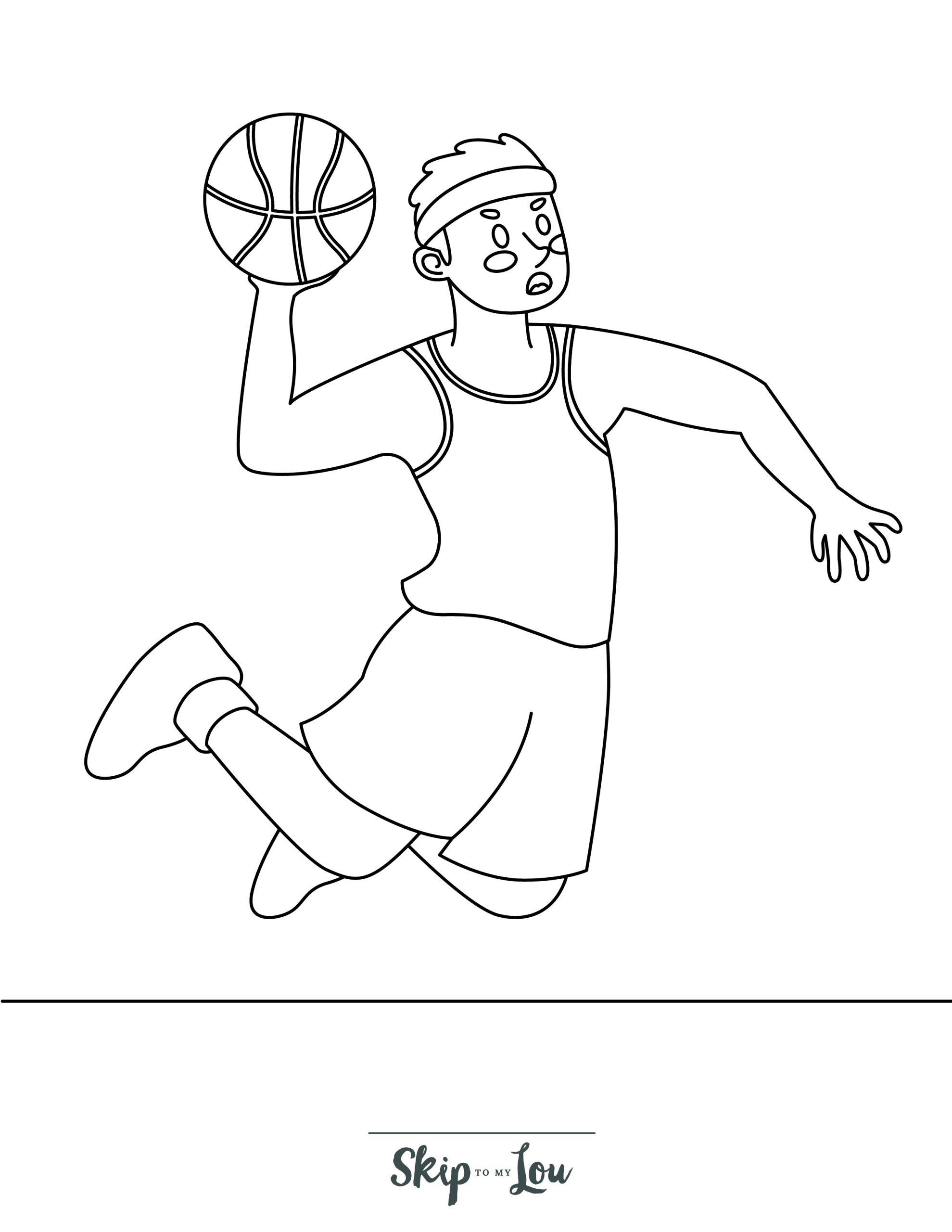 Basketball coloring pages