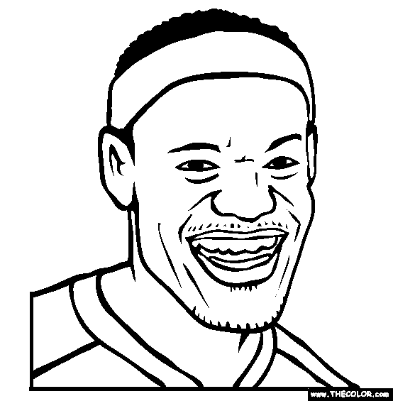 Lebron jaes online coloring page