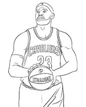 Printable basketball coloring pages