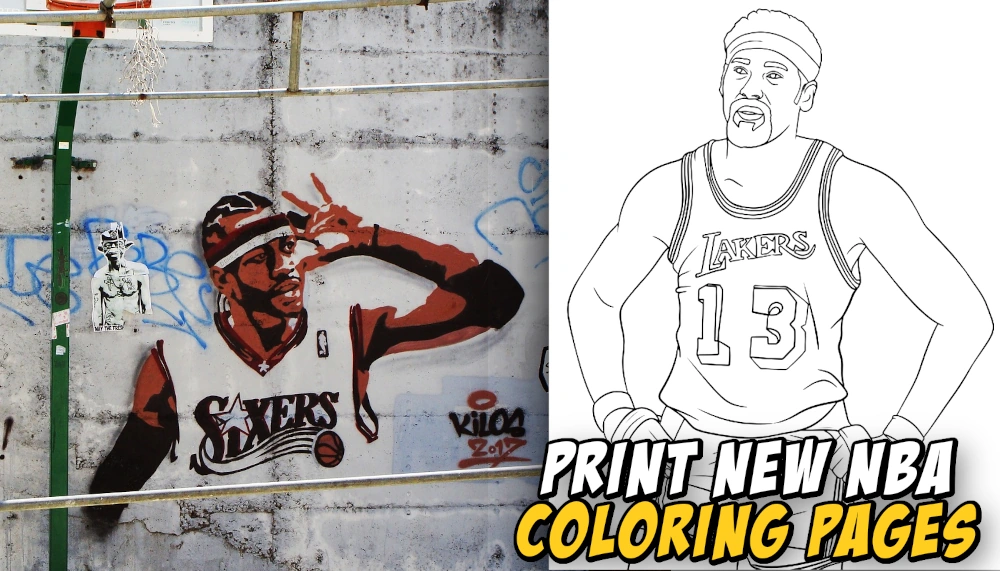 X new nba coloring pages