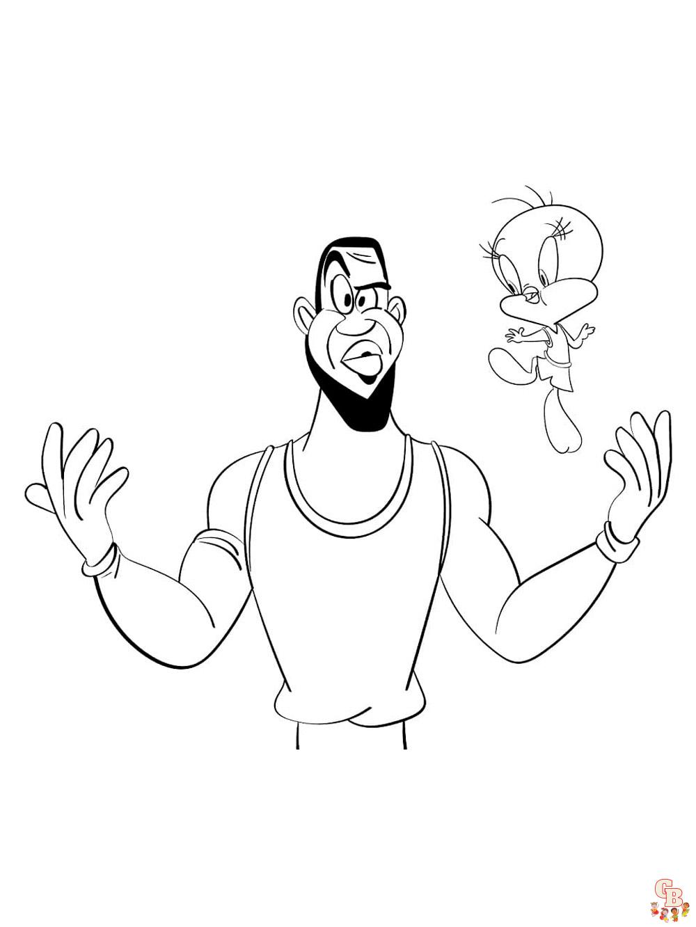 Exciting lebron james coloring pages for kids