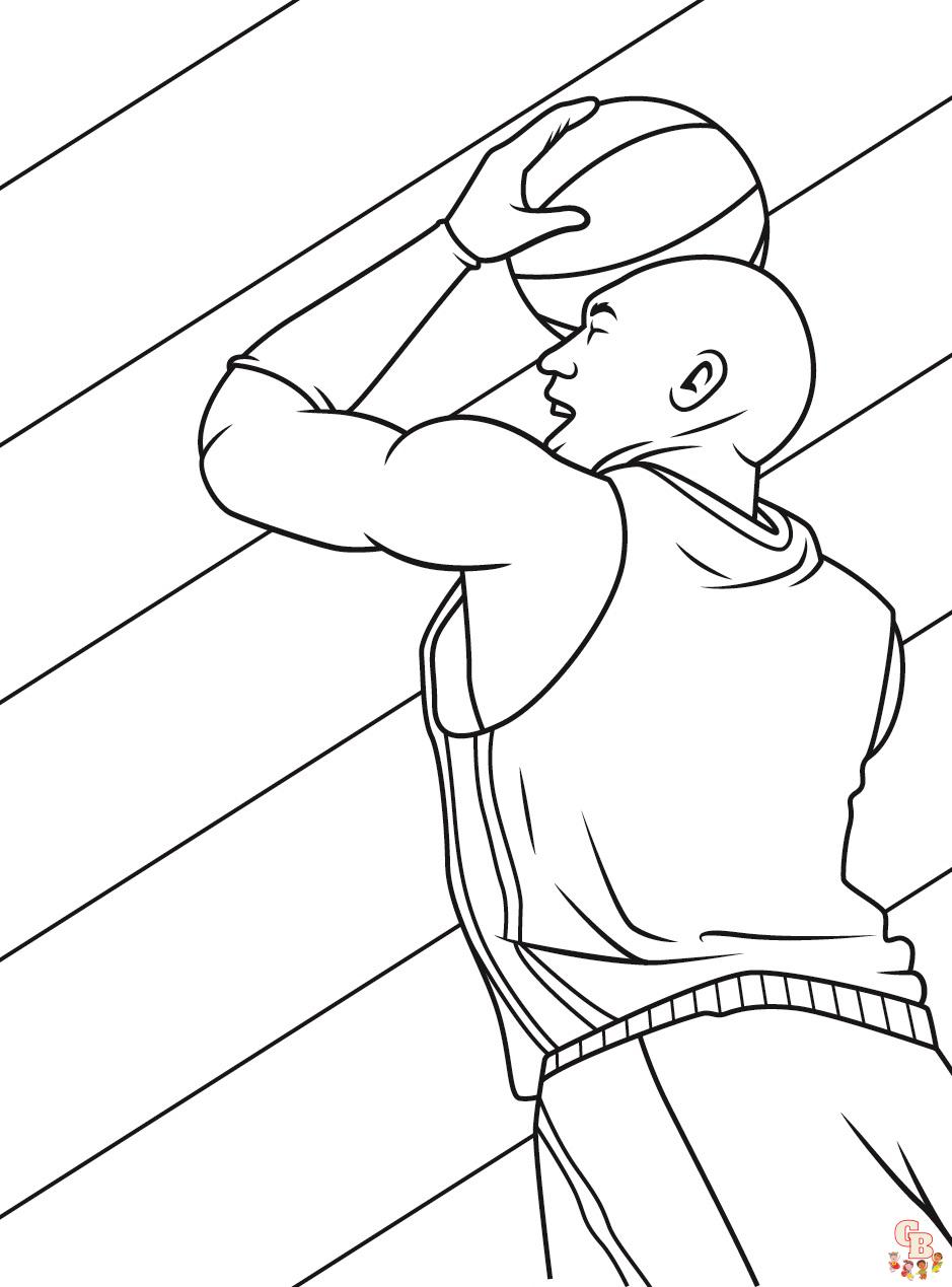 Enjoy the nba game with free nba coloring pages