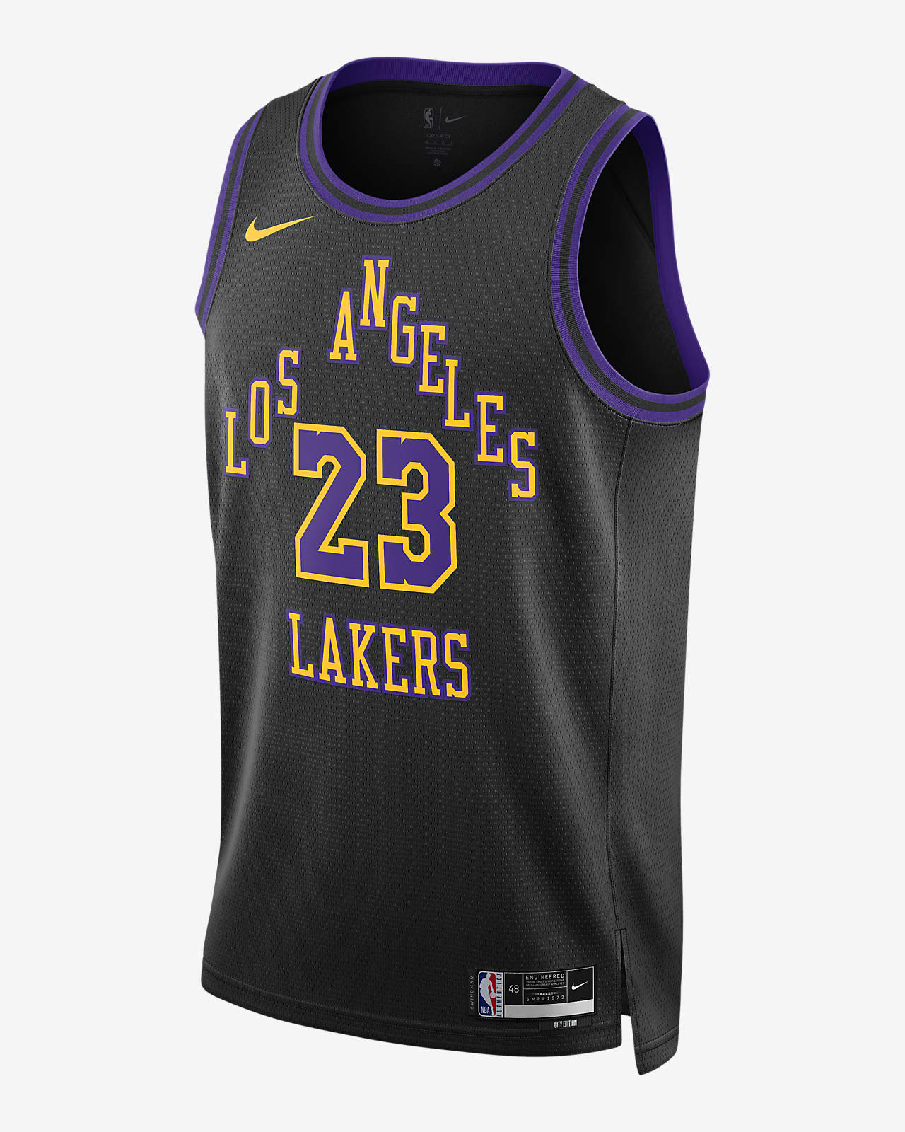 Lebron james los angeles lakers city edition mens dri