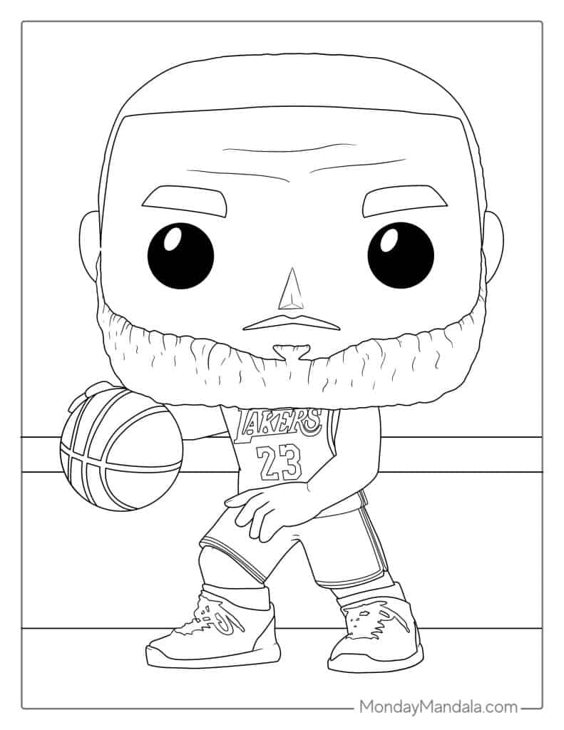 Lebron james coloring pages free pdf printables