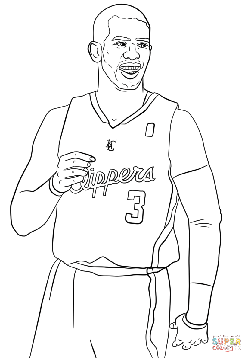 Chris paul coloring page free printable coloring pages