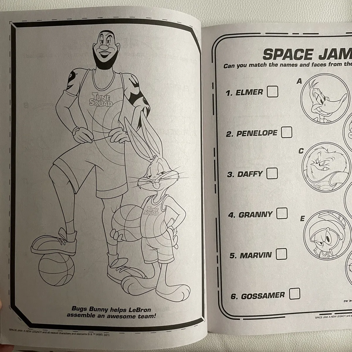 Space jam jumbo coloring book lebron james bugs bunny looney tunes brand new