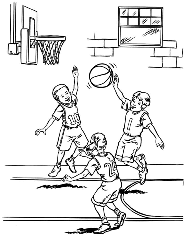 Baller basketball coloring pages for kids