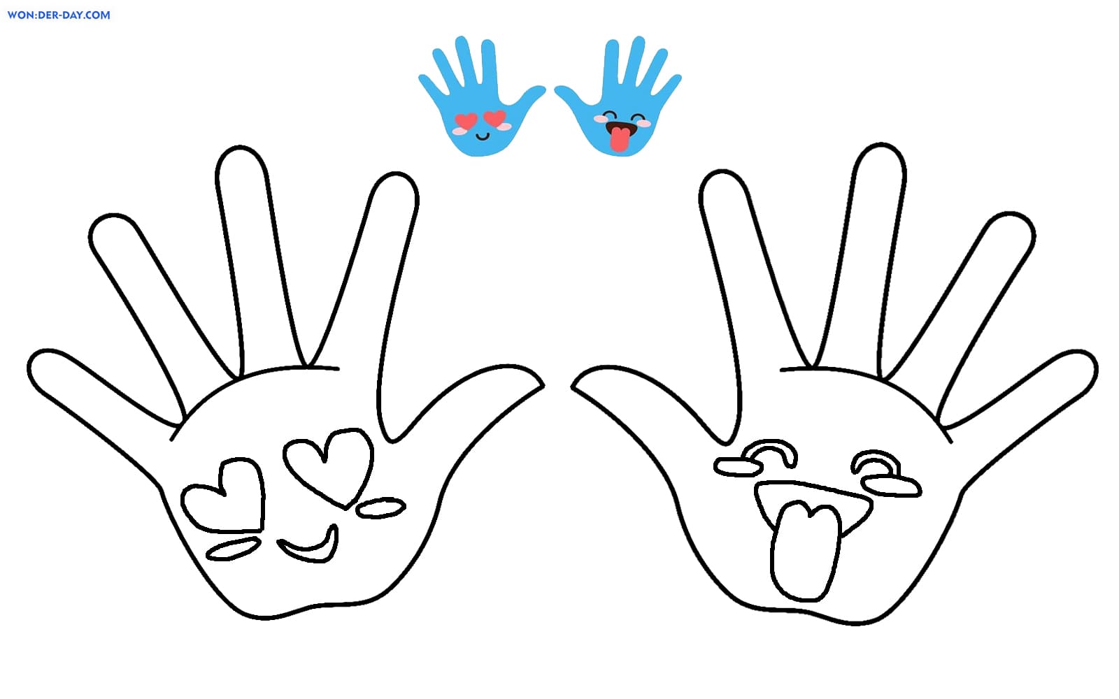 Hand template for kids