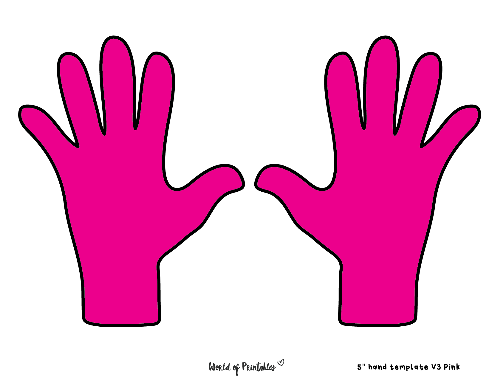 Hand outline printable templates