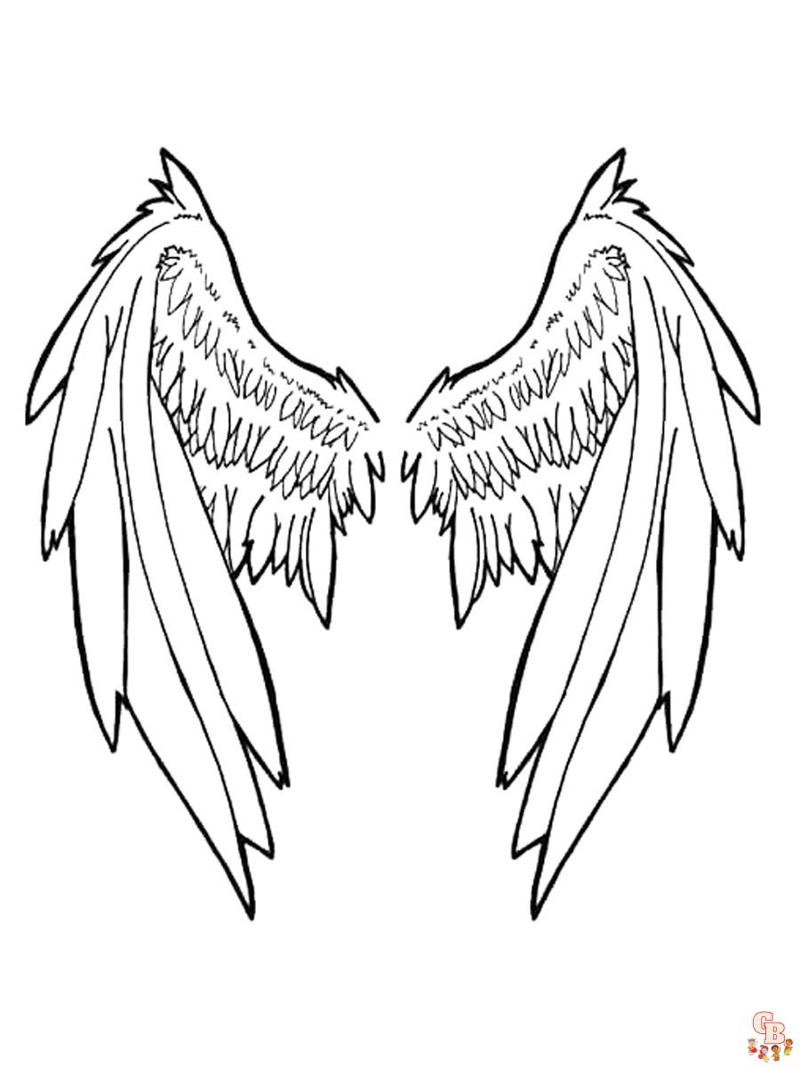 Discover angelic beauty with angel wings coloring pages