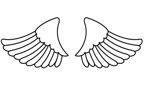 Angel wings coloring page free printable coloring pages