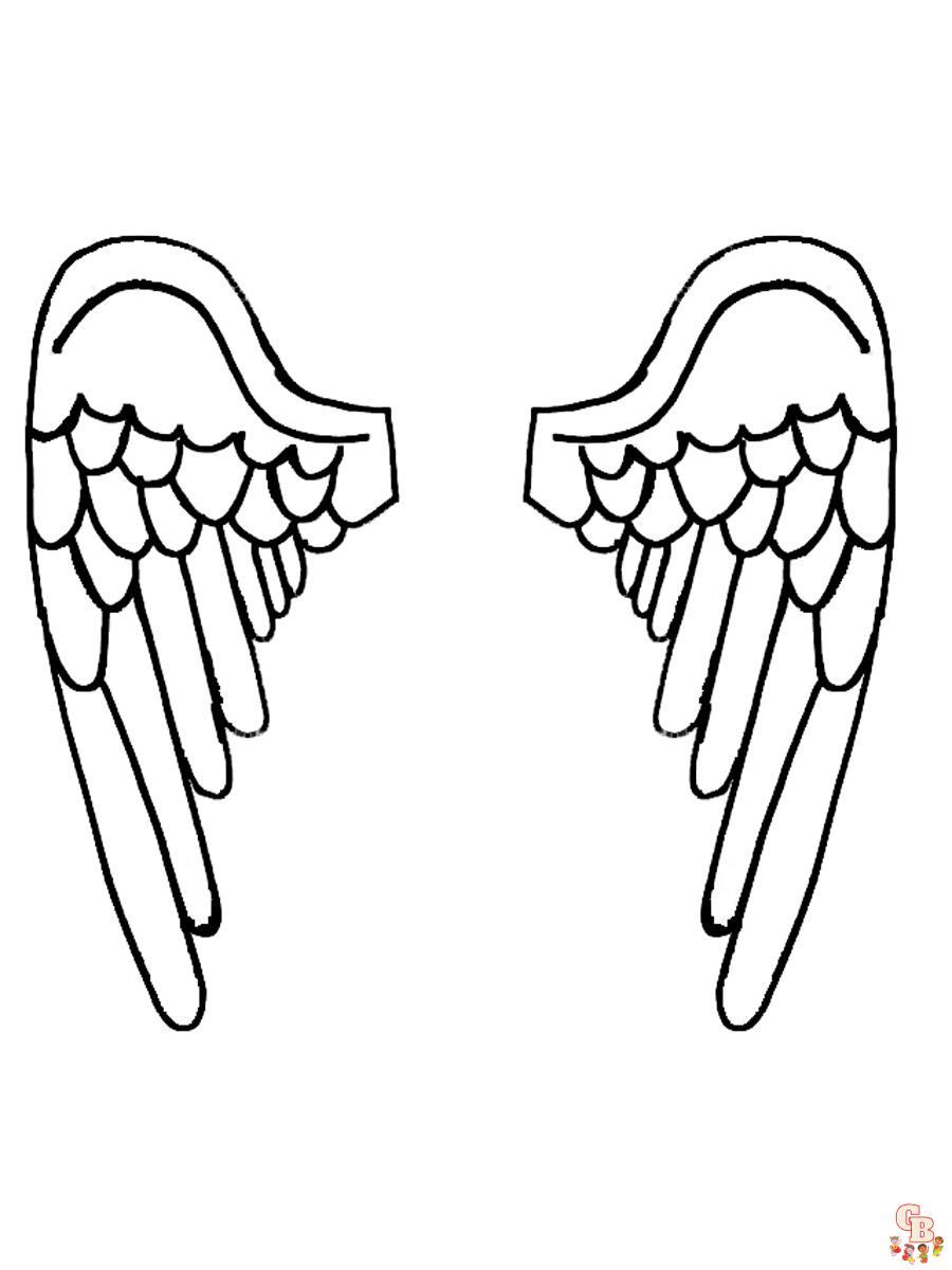 Discover angelic beauty with angel wings coloring pages