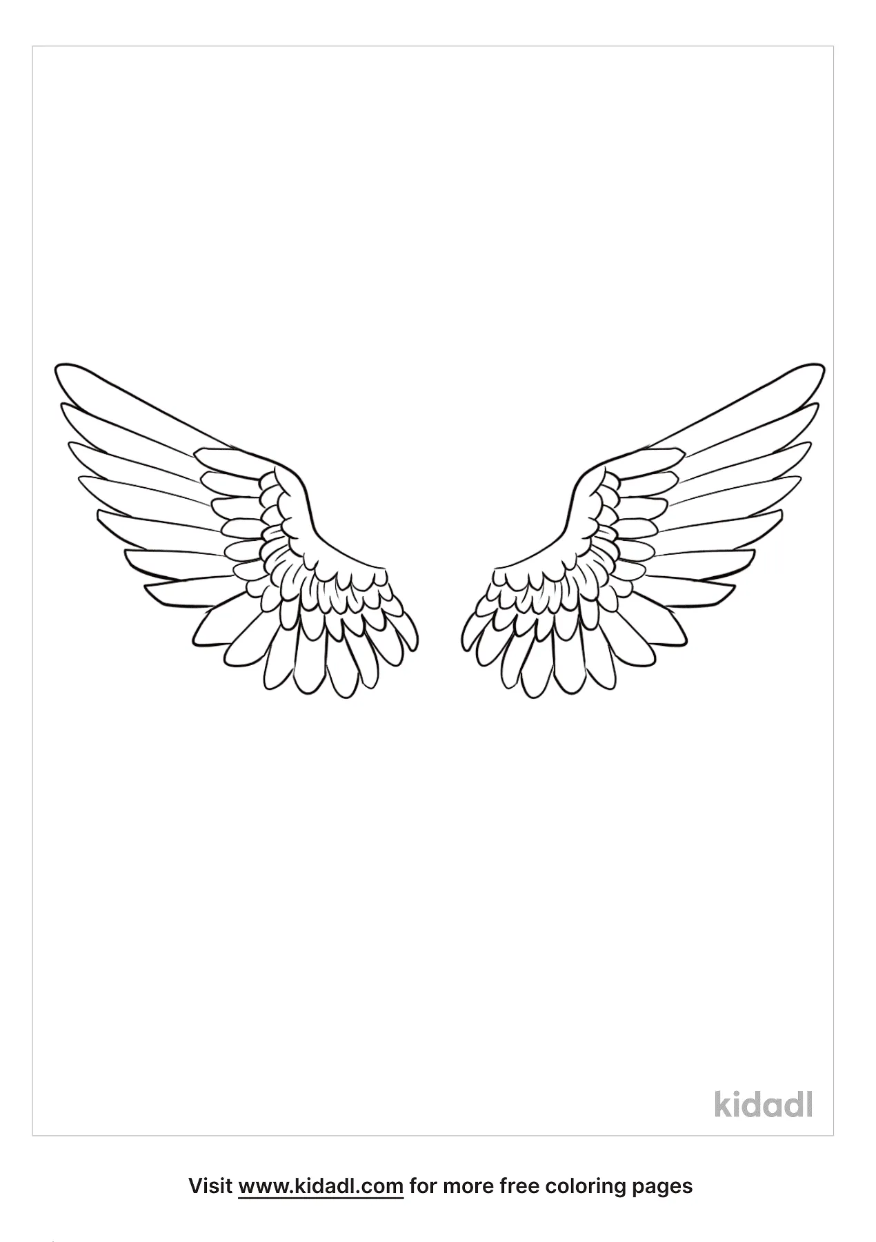 Free angel wings coloring page coloring page printables