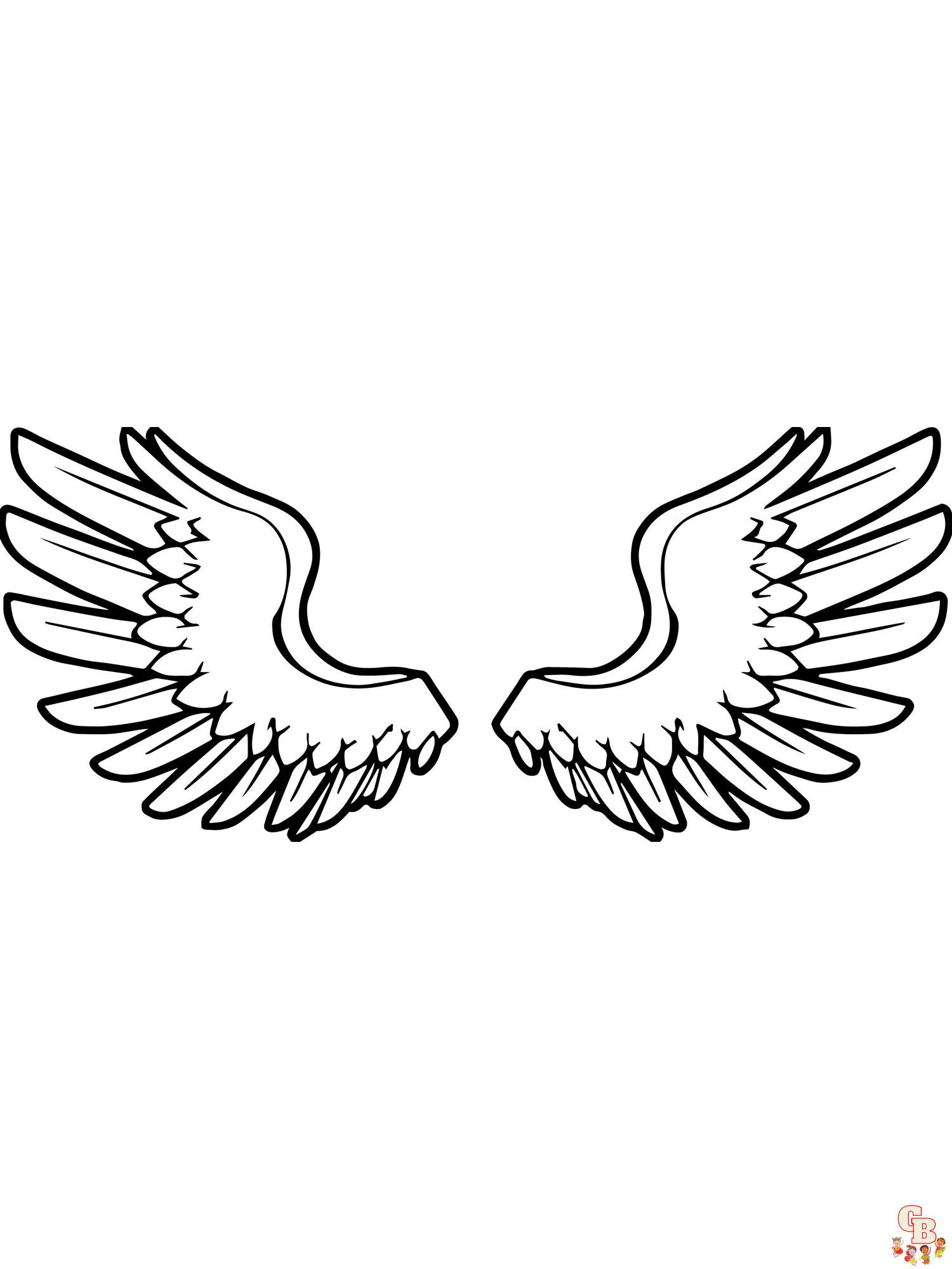 Discover angelic beauty with angel wings coloring pages