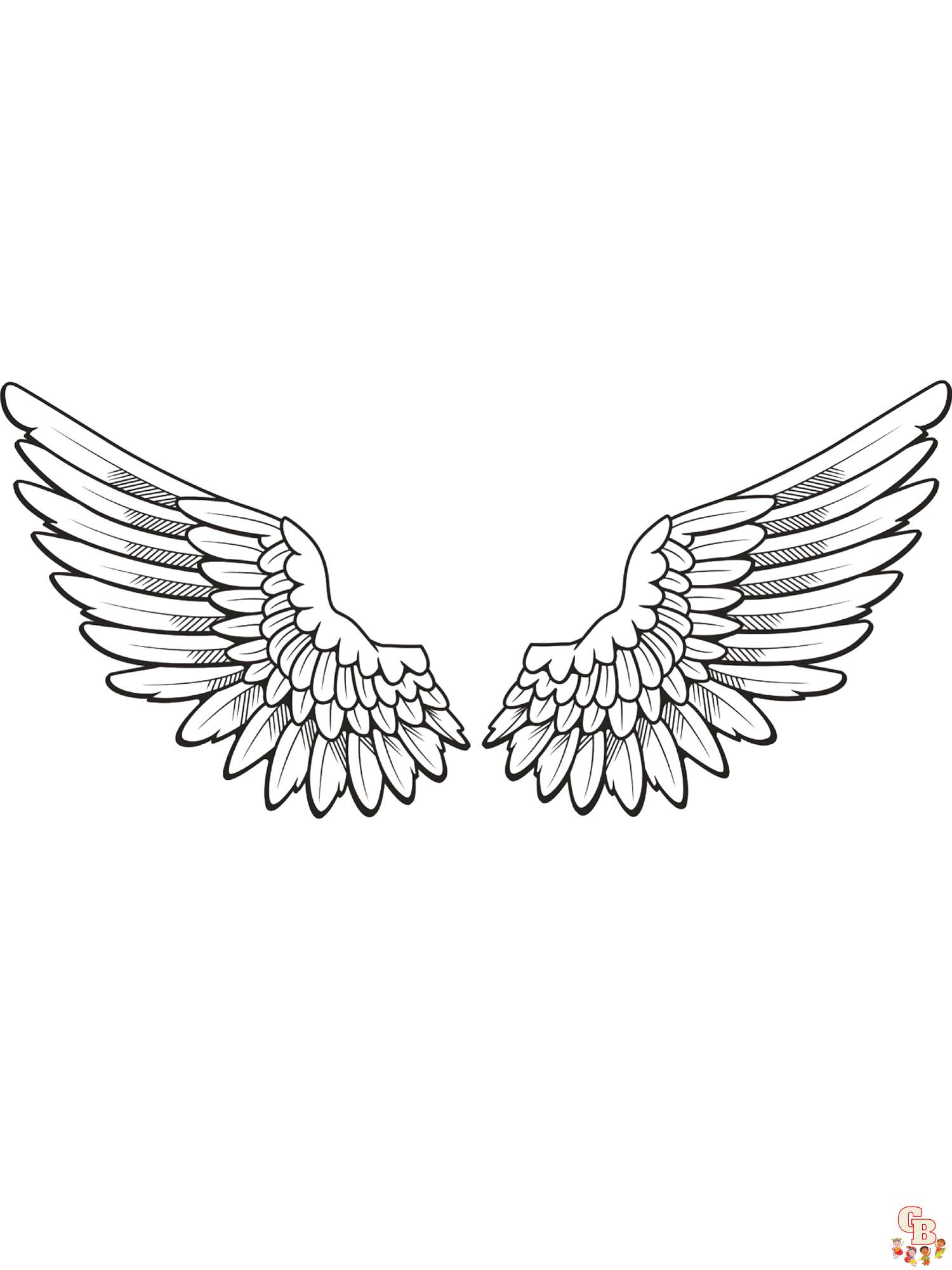 Discover angelic beauty with angel wings coloring pages