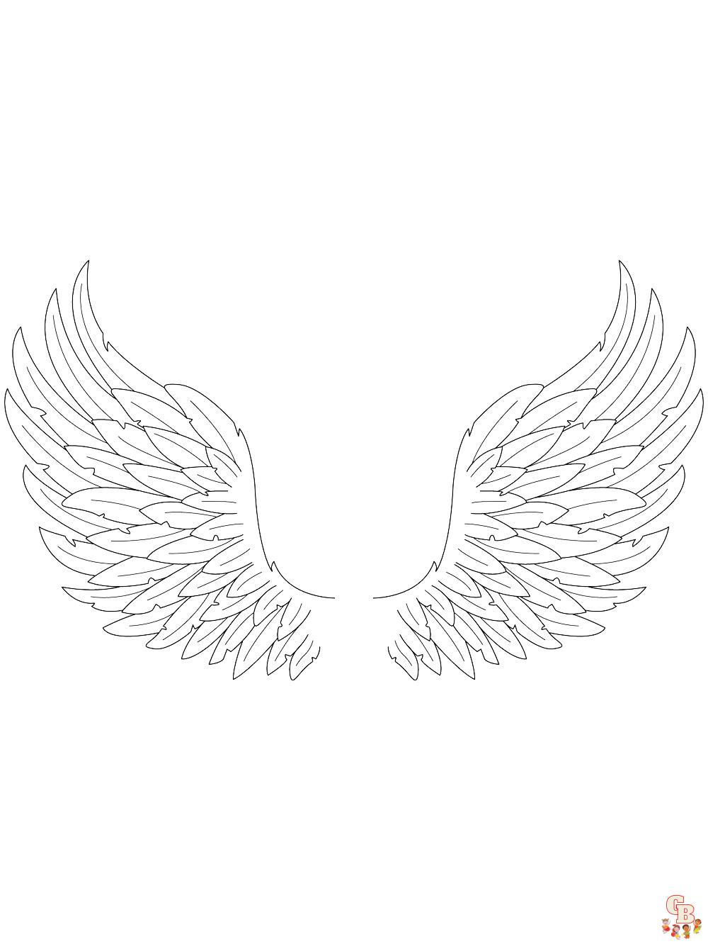 Discover angelic beauty with angel wings coloring pages