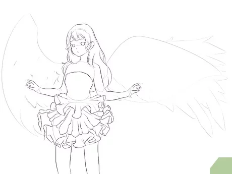 How to draw anime wings steps with pictures