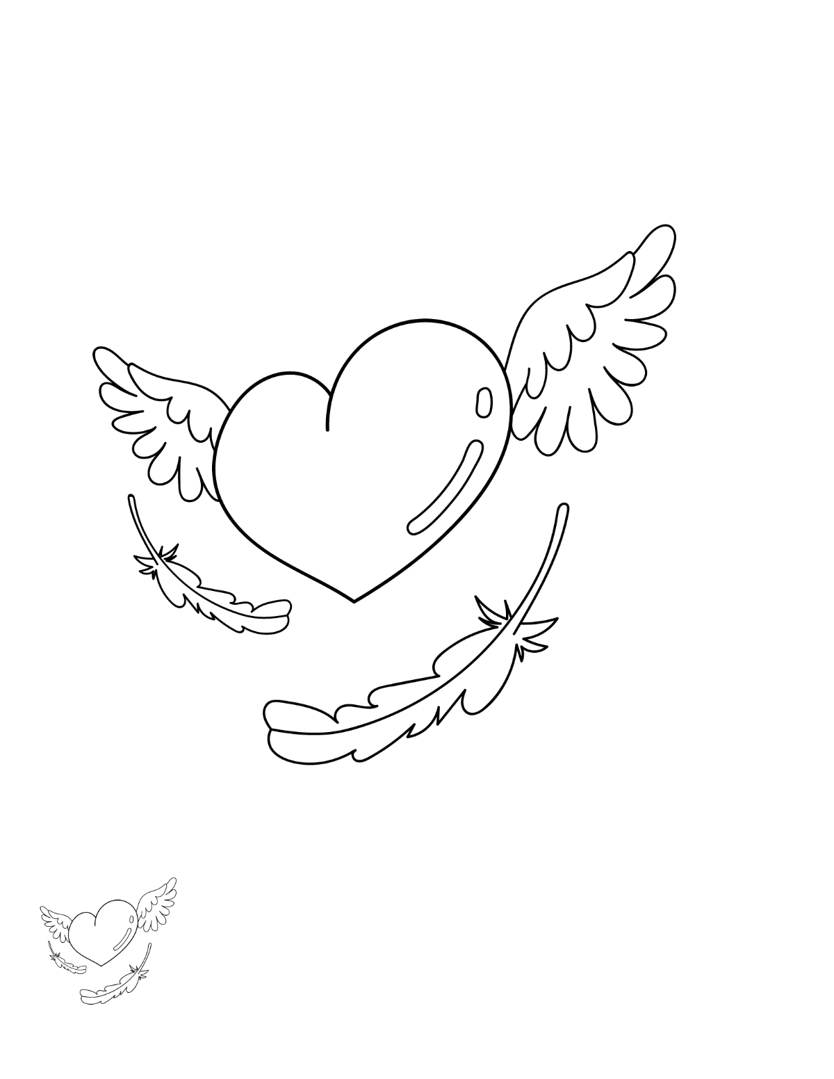 Free heart coloring page s examples