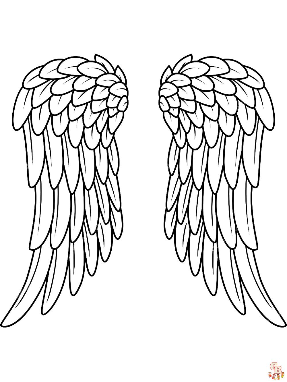 Discover angelic beauty with angel wings coloring pages