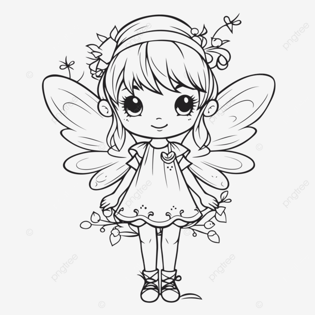 Cute fairy coloring sheet with cute little wings outline sketch drawing vector wing drawing fairy drawing ring drawing png and vector with transparent background for free download