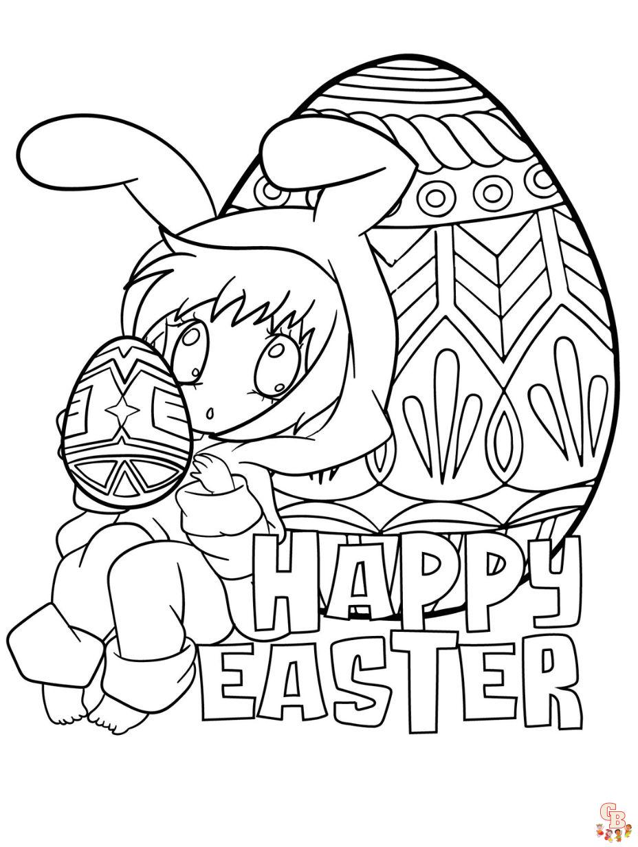 Cute easter coloring pages