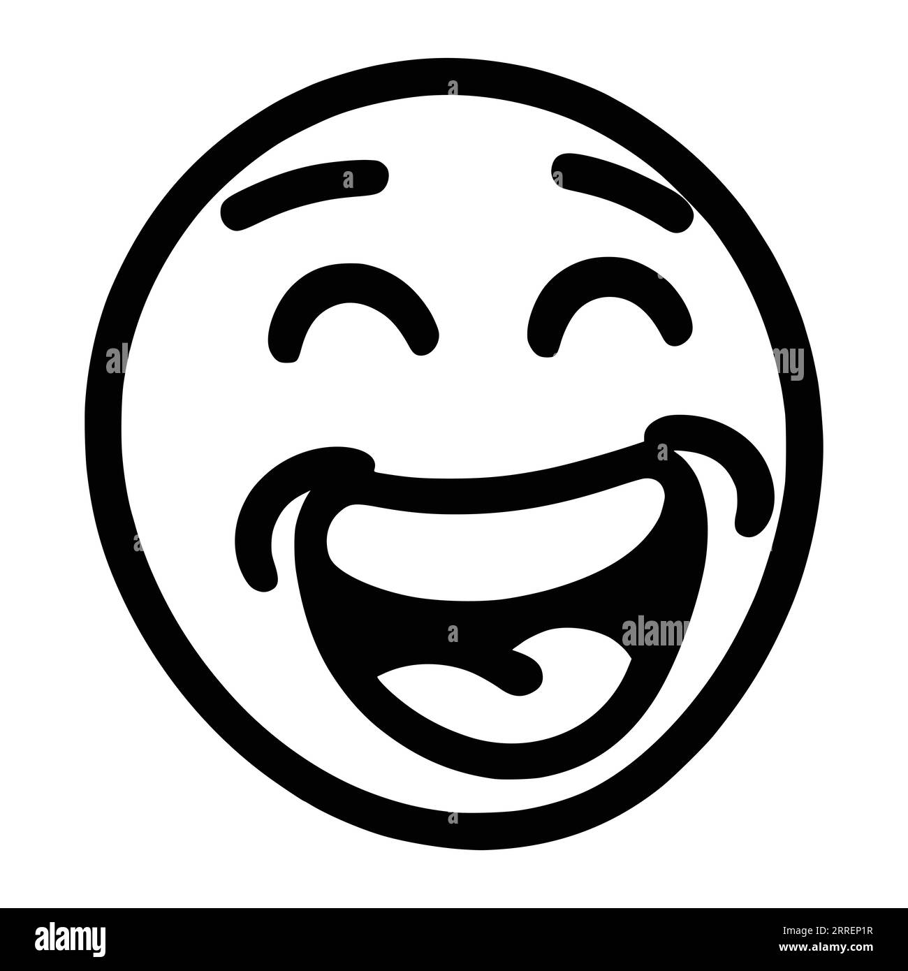 Laughing emoji black and white stock photos images