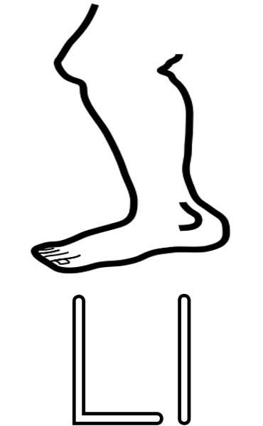 Leg coloring page