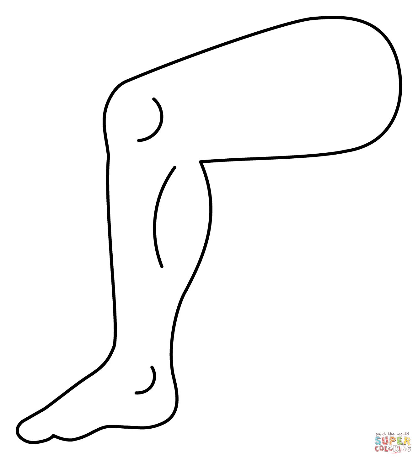 Leg emoji coloring page free printable coloring pages