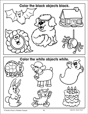 Black and white coloring corresponding pictures printable coloring pages