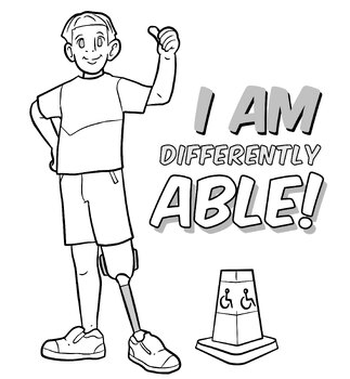 Kids legs disability people coloring page by scworkspace tpt